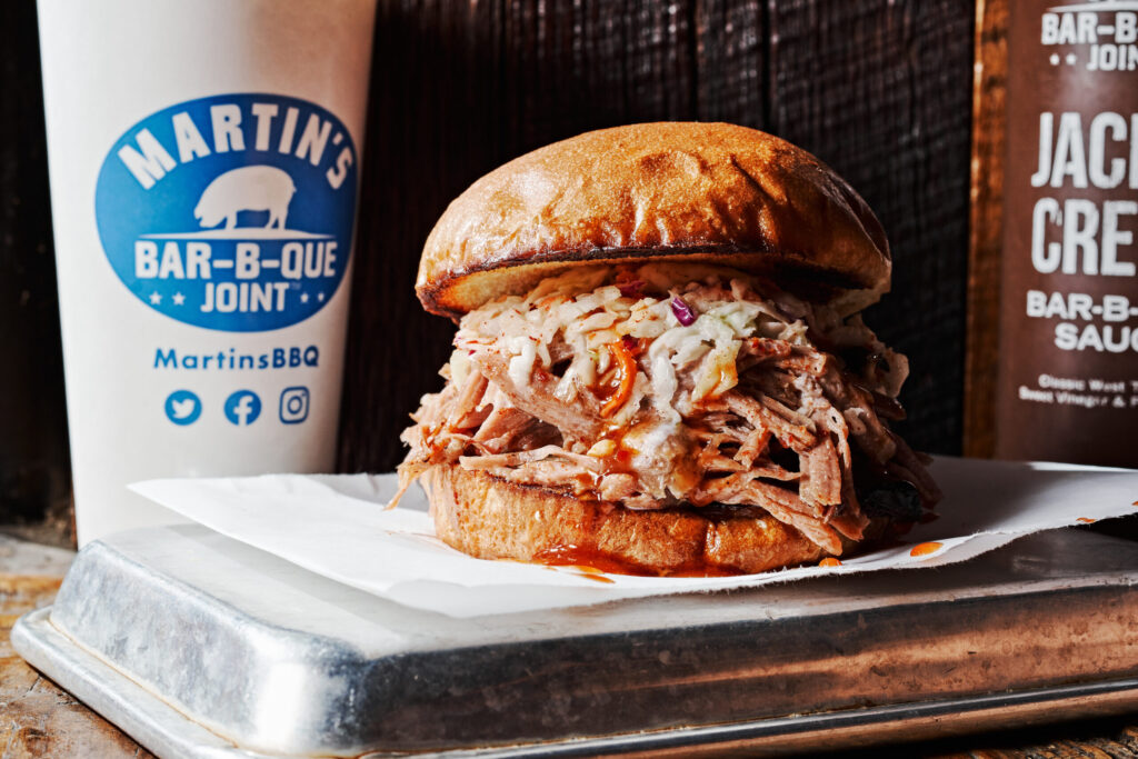Martins-Bar-B-Que-Joint-Pulled-Pork-Sandwich-Courtesty-Andrew-Thomas-Lee-scaled