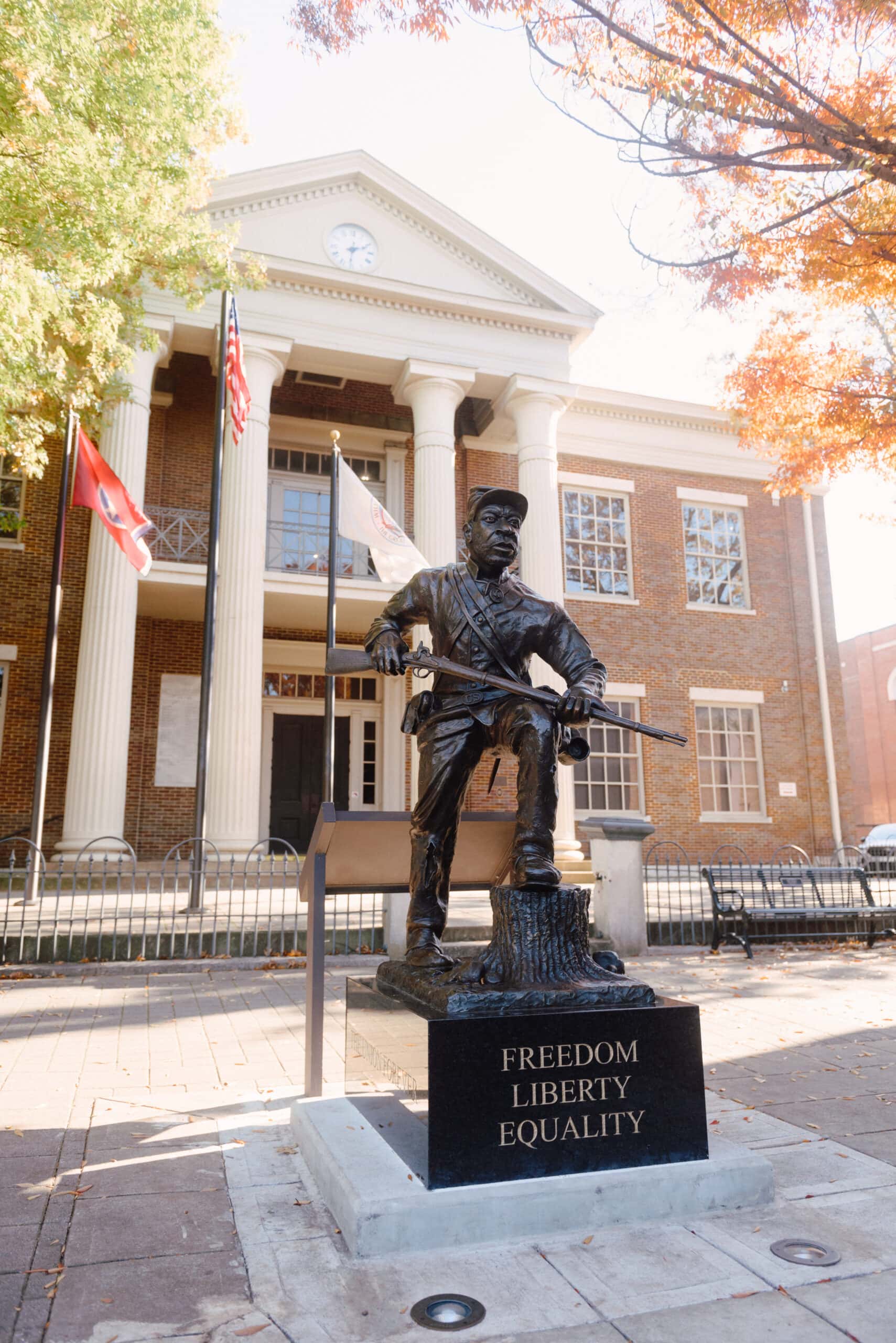 March to Freedom USCT Statue in downtown Franklin, Tennessee. Courtesy of Visit Franklin.